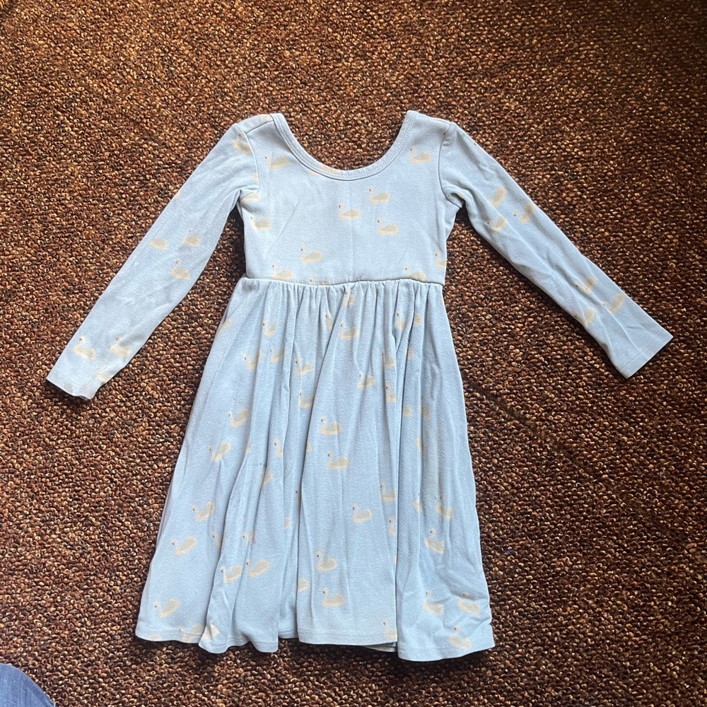 4T Childhoods Charming Blue Swans Kids Dress